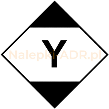 Nalepka ADR LQ z literą Y - Ilości Ograniczone - Limited Quantities (500 sztuk - FOLIA) 5x5cm